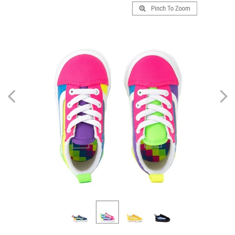 NEW Old Skool Elastic Color Block Vans 💜💙💛